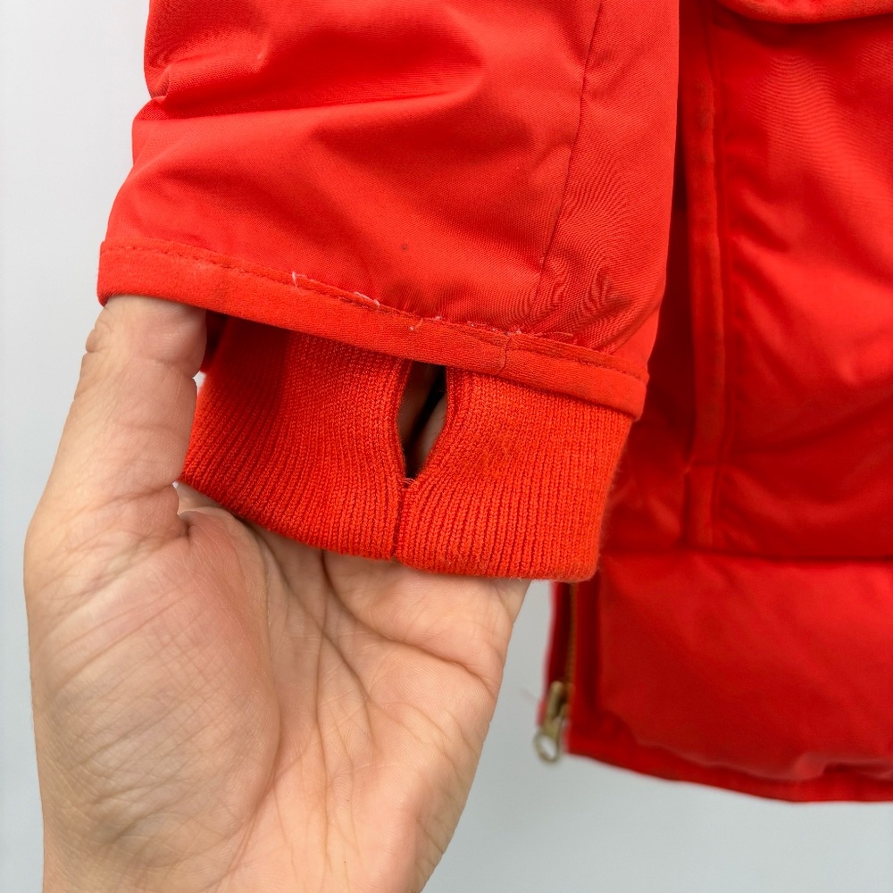 J Crew Women's Signature Puffer Red Orange Size XSP - Picture 9 of 13